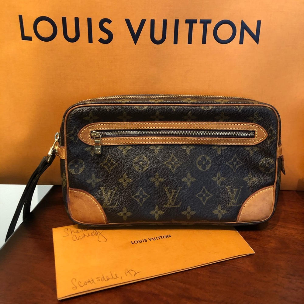 Authentic Louis Vuitton Marly Dragonne Wristlet
